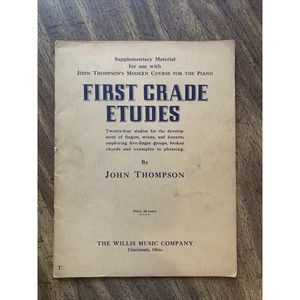 John Thompson First Grade Etudes 1939 Chromatic Progression Phrasing Staccato